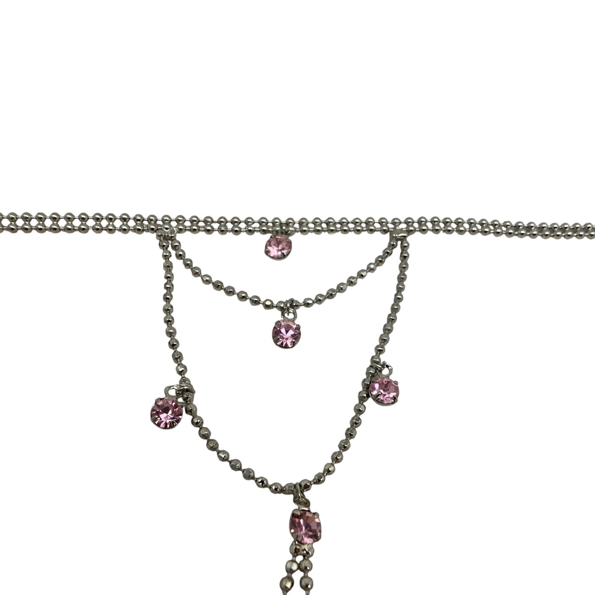 19961 - Pink Crystals Slave Bracelet |Clear-126|