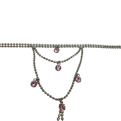 19961 - Pink Crystals Slave Bracelet |Clear-126|