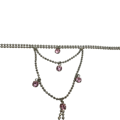 19961 - Pink Crystals Slave Bracelet |Clear-126|
