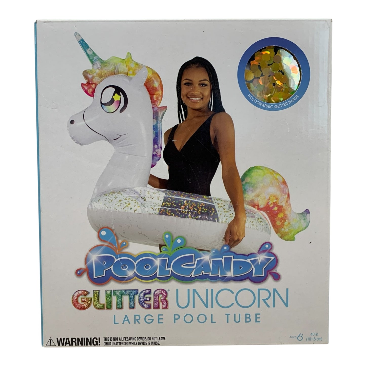 40627 - Glitter Unicorn Large Pool Tube 10" |TBD|