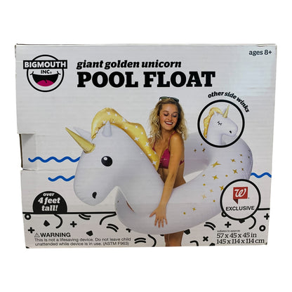 3277 - Giant Golden Unicorn Pool Float 57 x 45 x 45 Inches |TBD|