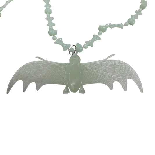 27363 - Set of Two Glow In The Dark Bat And Bone Necklace 16" |Pod 2-26|