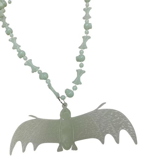 27363 - Set of Two Glow In The Dark Bat And Bone Necklace 16" |Pod 2-26|