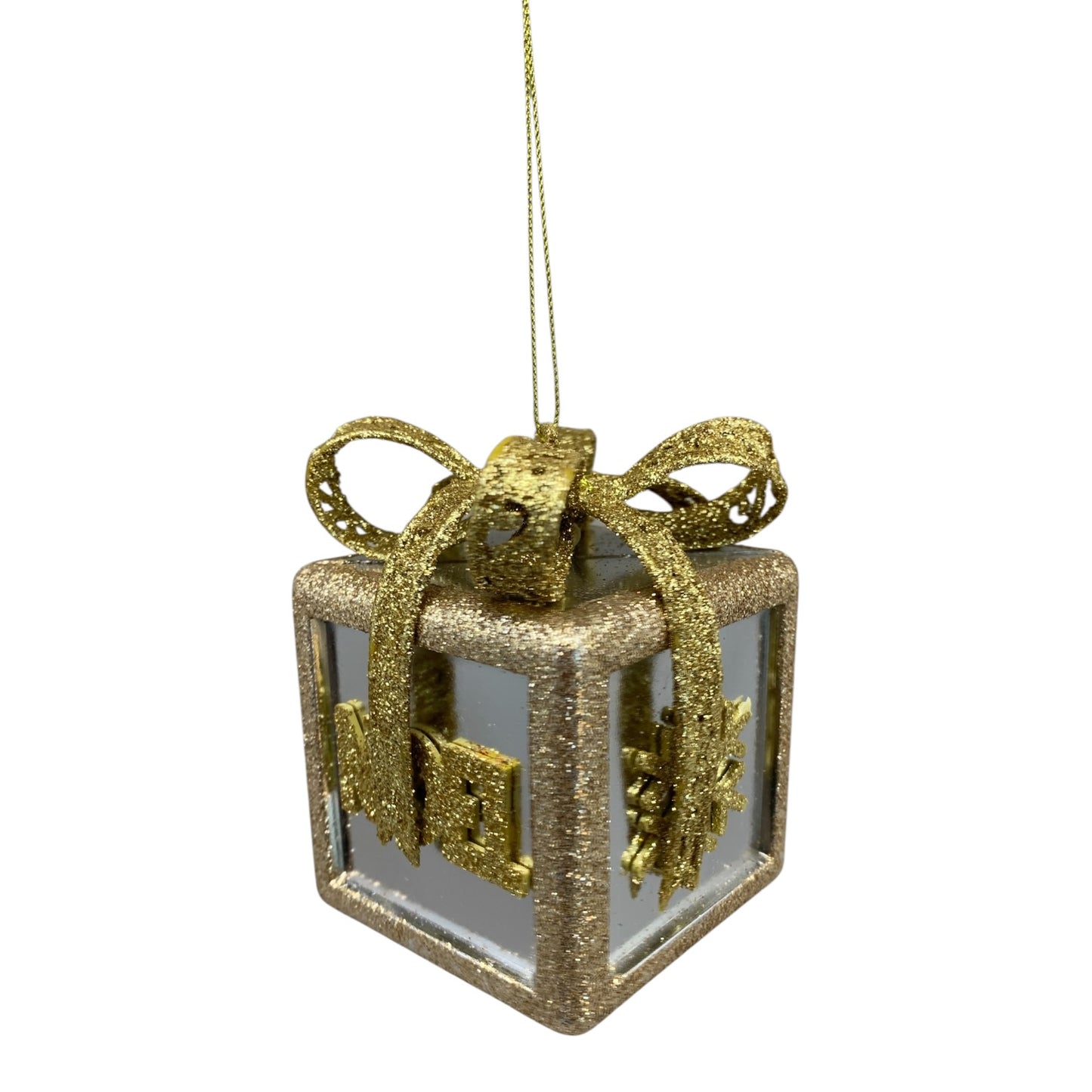 12647 - Gold Noel Xmas Present Ornament 4" |Pod 1-8|