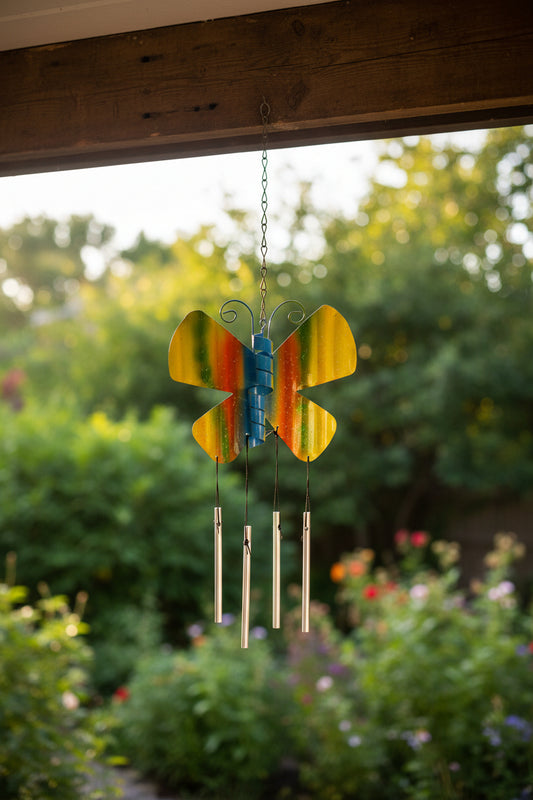 30067 - 15" Butterfly w Spiral Body Windchime |G-4|