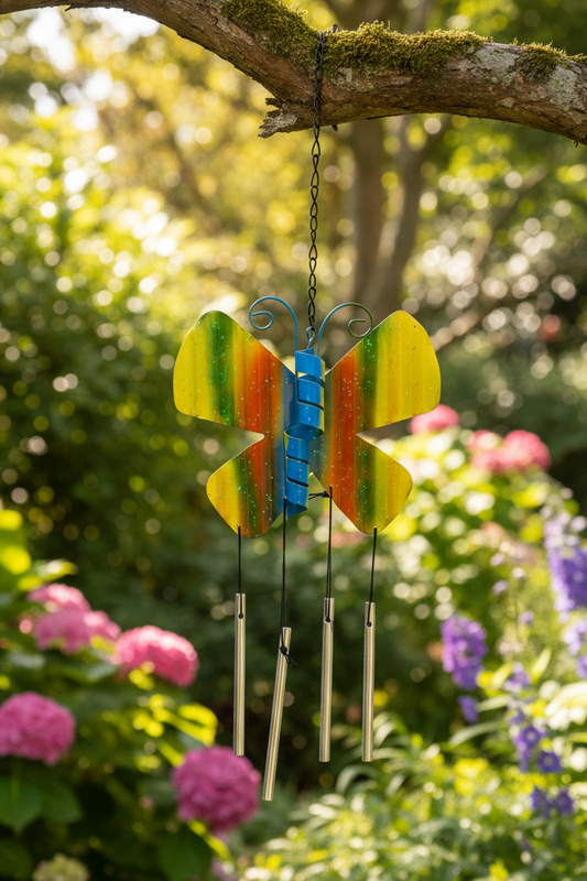 30067 - 15" Butterfly w Spiral Body Windchime |G-4|