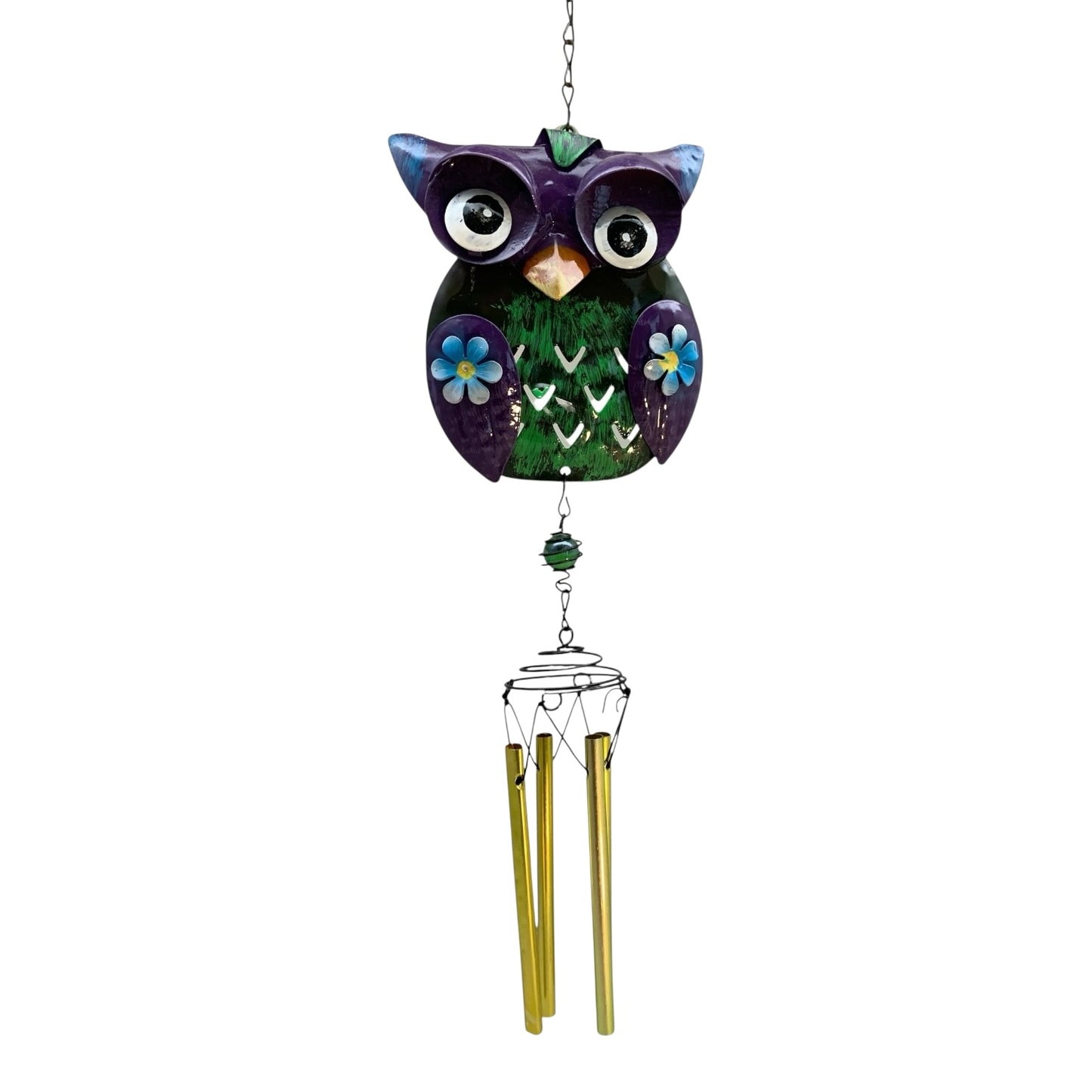 14615 - Owl Wind Chime 17" Assorted Colors |G-6|