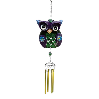 14615 - Owl Wind Chime 17" Assorted Colors |G-6|
