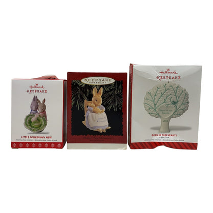 13246 - Set of 3 Somebunny’s (Adoption) First Christmas Ornaments Set 5" |Pod 1-74|