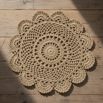 30394 - 10.5" Ecru Round Doily |15-34|
