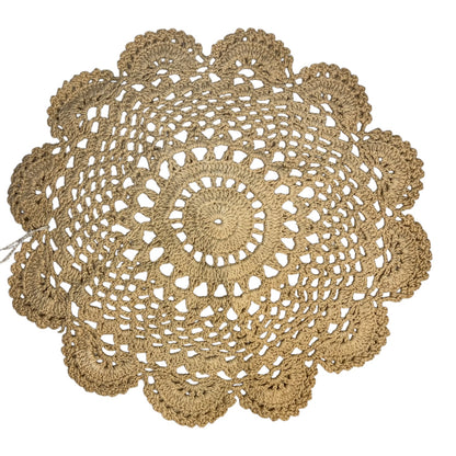 30394 - 10.5" Ecru Round Doily |15-34|