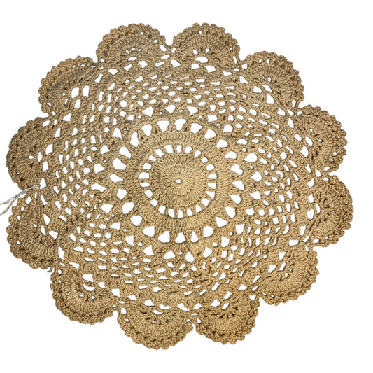 30394 - 10.5" Ecru Round Doily |15-34|