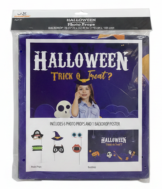 37613 - Halloween Photo Props and 70x43" Backdrop |9-13|