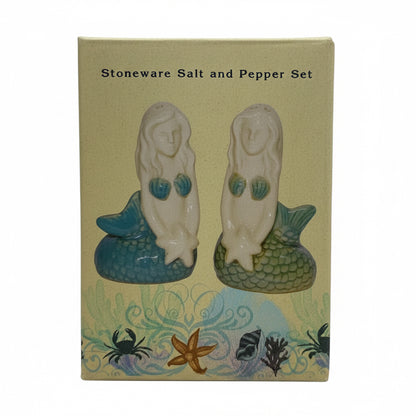 36457 - 3" Ceramic Mermaid Salt and Pepper Shakers |4-18|