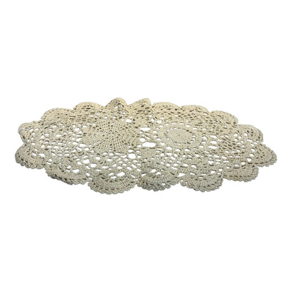 30392 - Ecru 15-Inch Double Long Doily |W-22|
