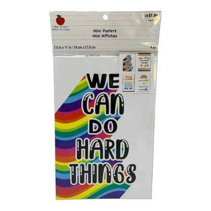 36950 - 11X7.5" 4 Piece Posters - "Work Hard, Be Nice.. " and More! |8-15|