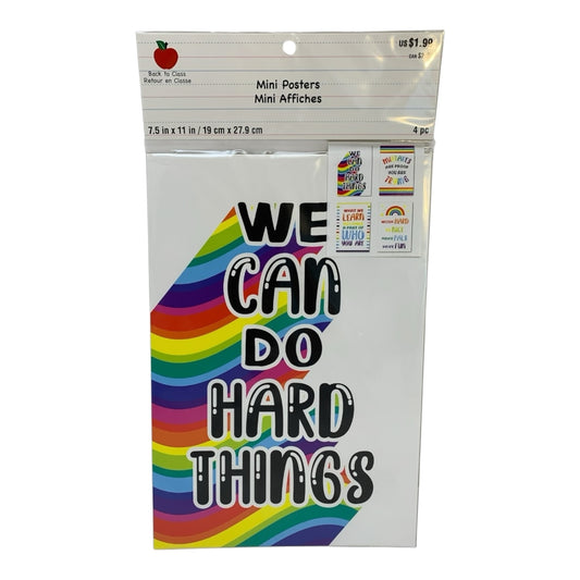 36950 - 11X7.5" 4 Piece Posters - "Work Hard, Be Nice.. " and More! |8-15|