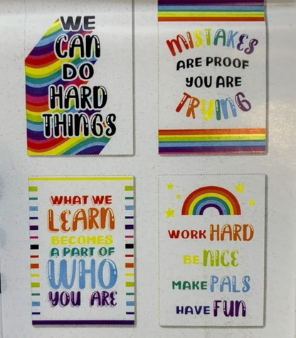 36950 - 11X7.5" 4 Piece Posters - "Work Hard, Be Nice.. " and More! |8-15|