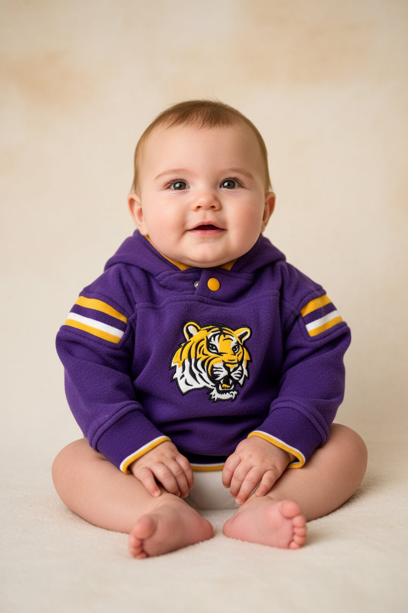 38144 - LOUISANA TIGERS 6/9 MONTH HOODIE |TBD|