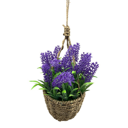 26142 - 7" Woven Purple Flower Basket  |16-19/17-22|