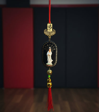 11192 - 13" Good luck Quan Yin Hanger White Standing |22-10|sent for prep