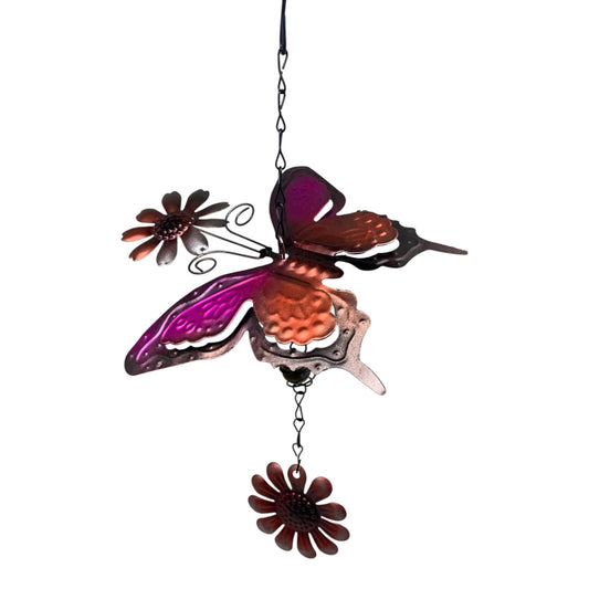 6453 - Vibrant Colorful Metal Butterfly Daisy Outdoor Decoration for Garden 11" |G-7|