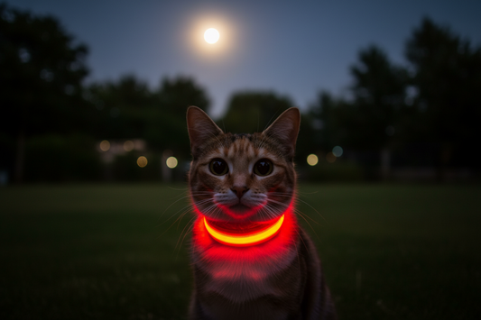 48401 - LED Light Up Dog Collar - 10" Red Glow Collar for Small Dogs - High Visibility Night Safety Collar - |TBD|