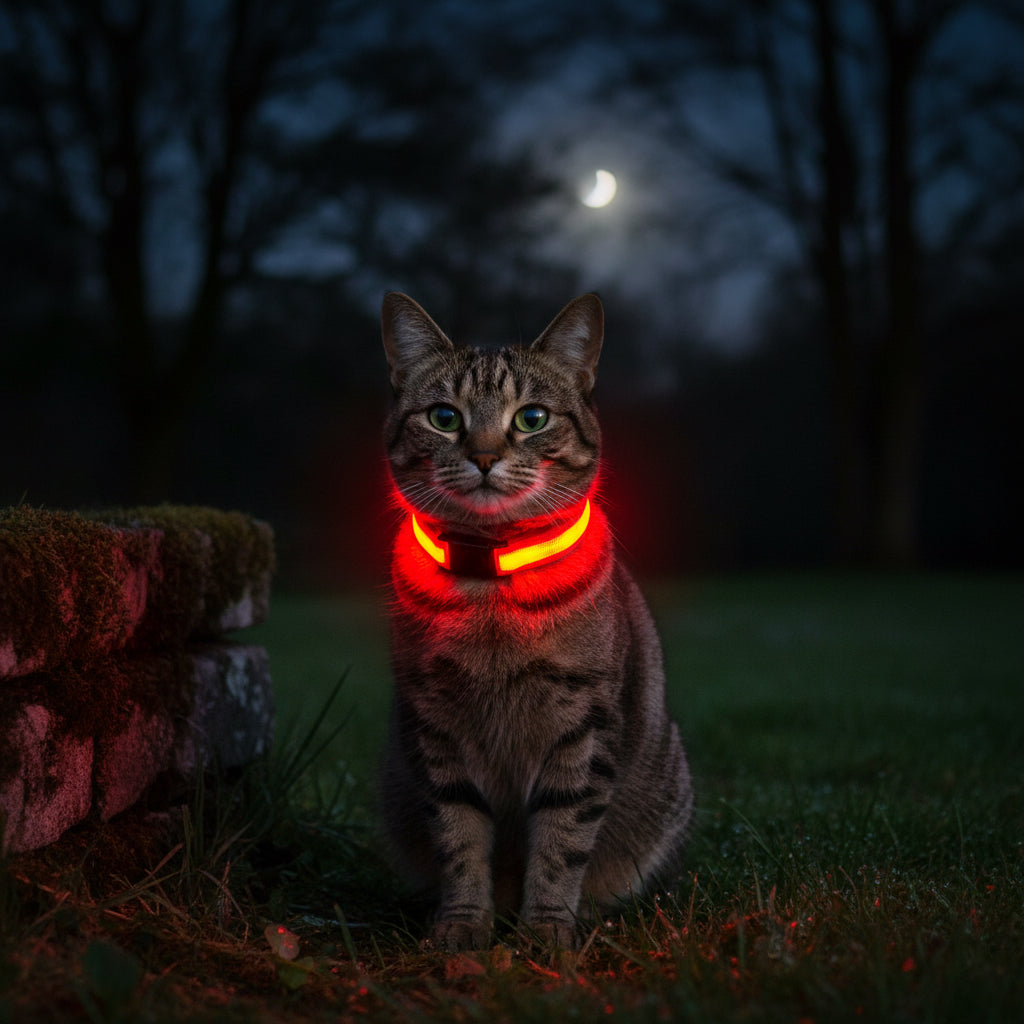 48401 - LED Light Up Dog Collar - 10" Red Glow Collar for Small Dogs - High Visibility Night Safety Collar - |TBD|