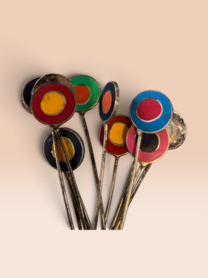 19798 - 12 Silver Dot Elegant 4" Fondue Forks |TBD|