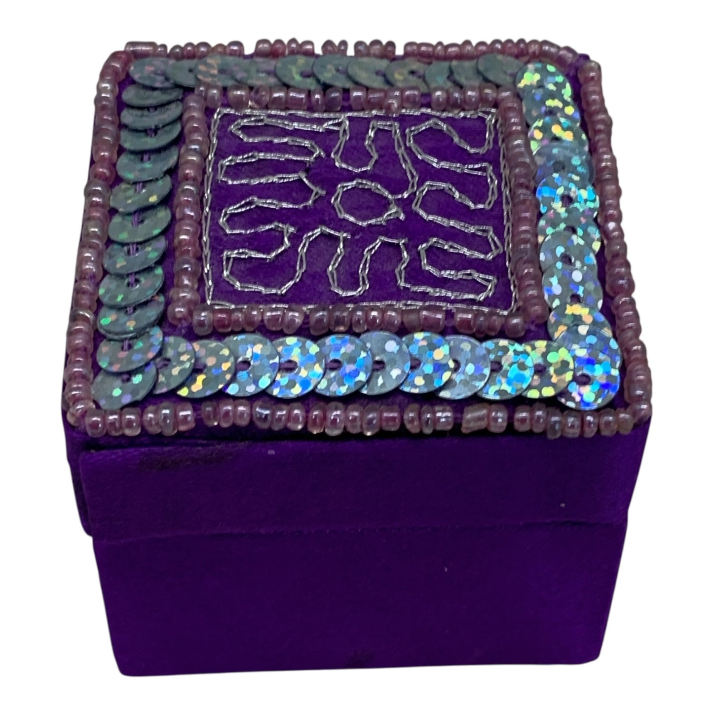 10313 - Box Purple Trinket Sequin |Clear-8|