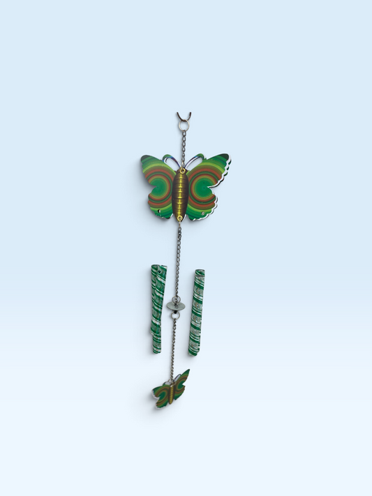 4556 - Green Butterfly Laser Windchime |17-30| sent for pic 6/26 cc