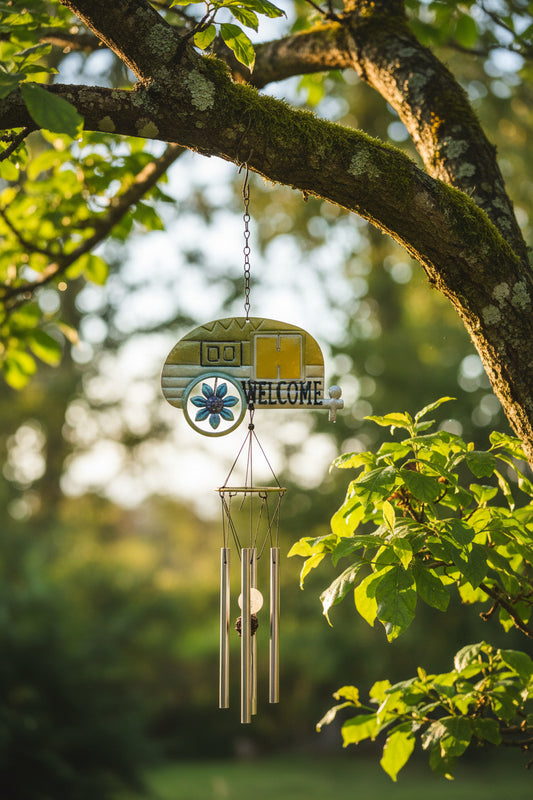30024 - Yellow Metal Camper Chimes |G-10|