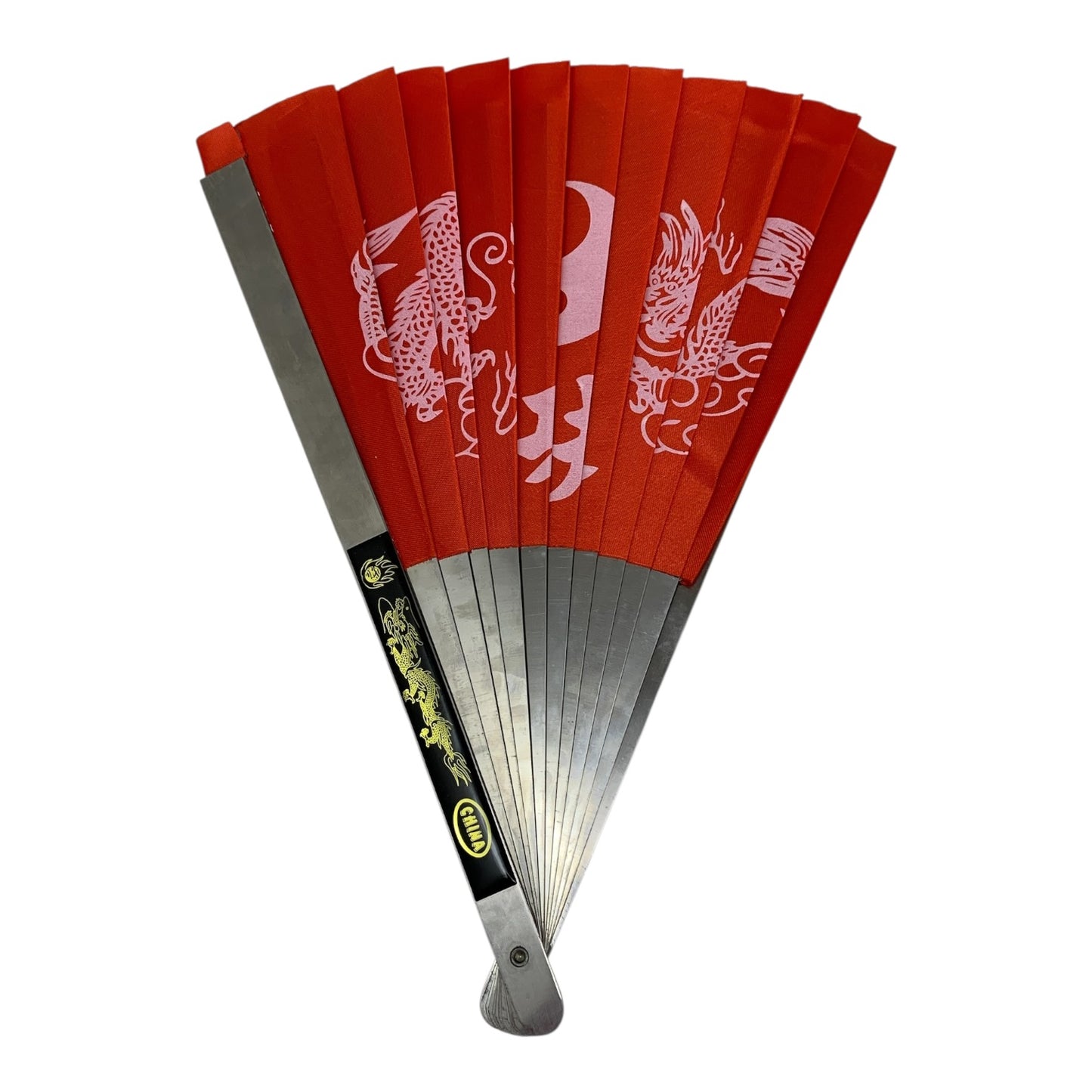 31779 - 13" Metal Kung Fu Fighting Fan Red |W-20|