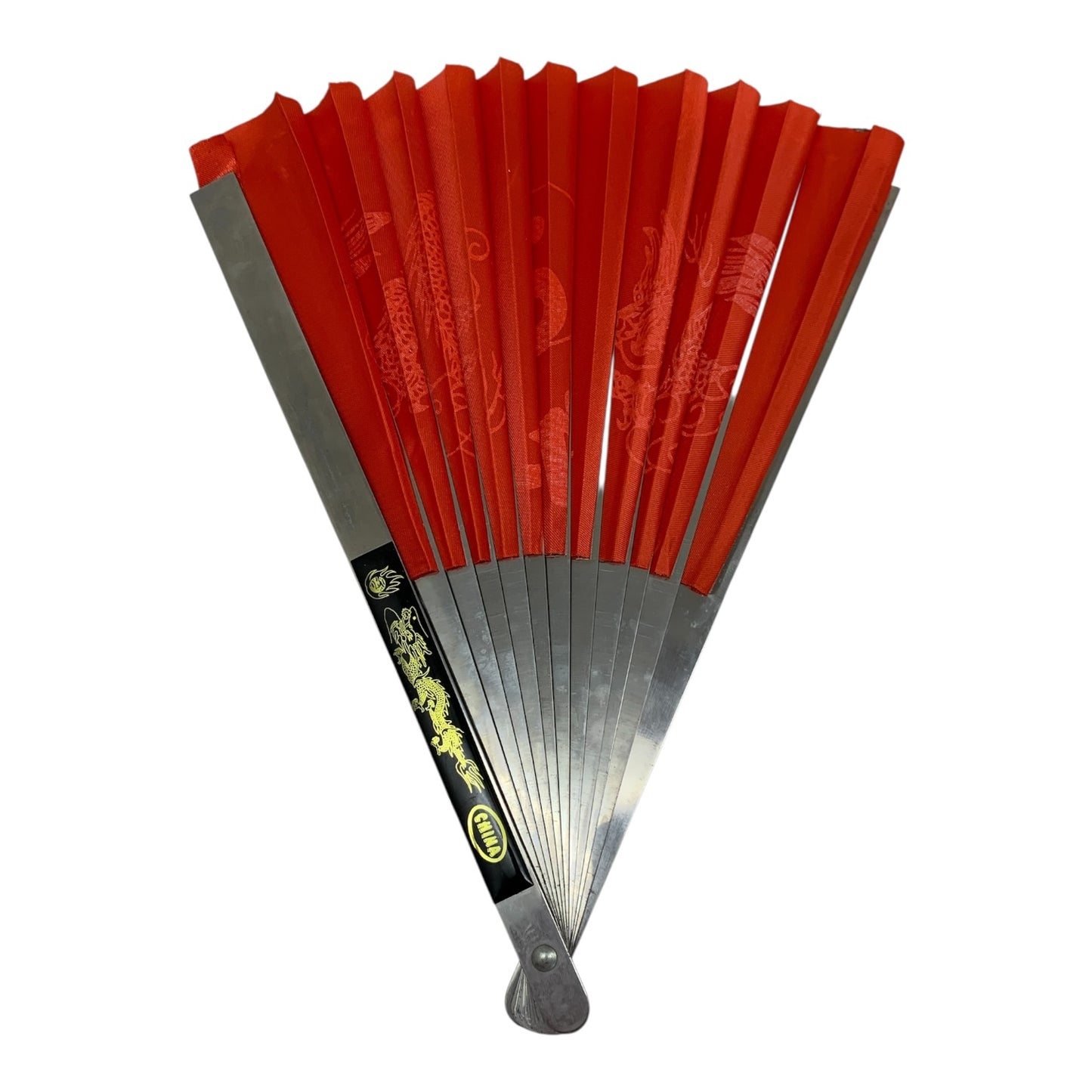 31779 - 13" Metal Kung Fu Fighting Fan Red |W-20|