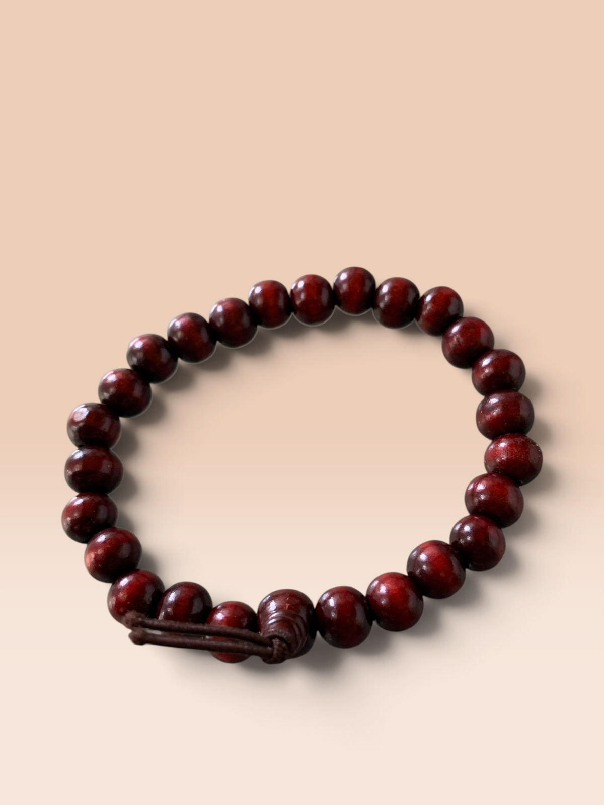 14561 - Burgundy Tibet Bead Bracelet Set of Two |Clear-140|