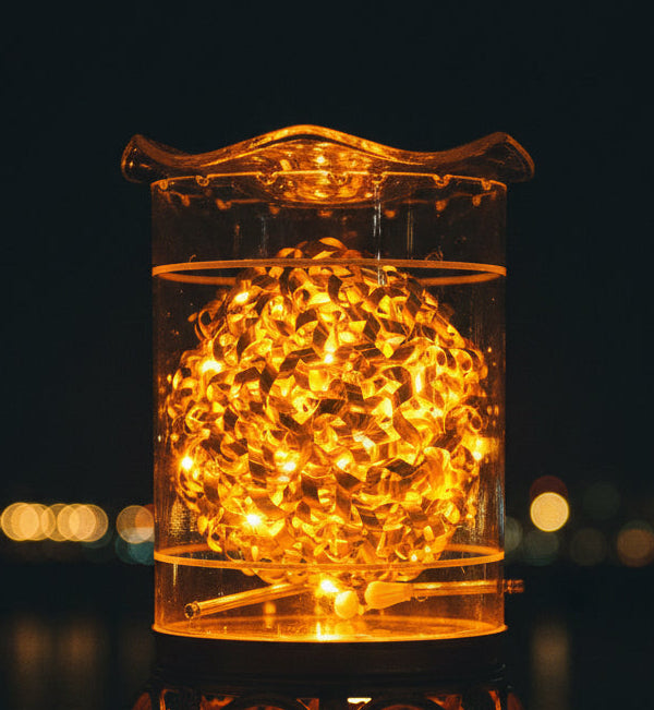 18378 - Electric Gold Ball Oil Lamp 8" |2-20|