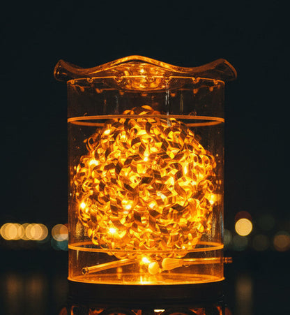 18378 - Electric Gold Ball Oil Lamp 8" |2-20|