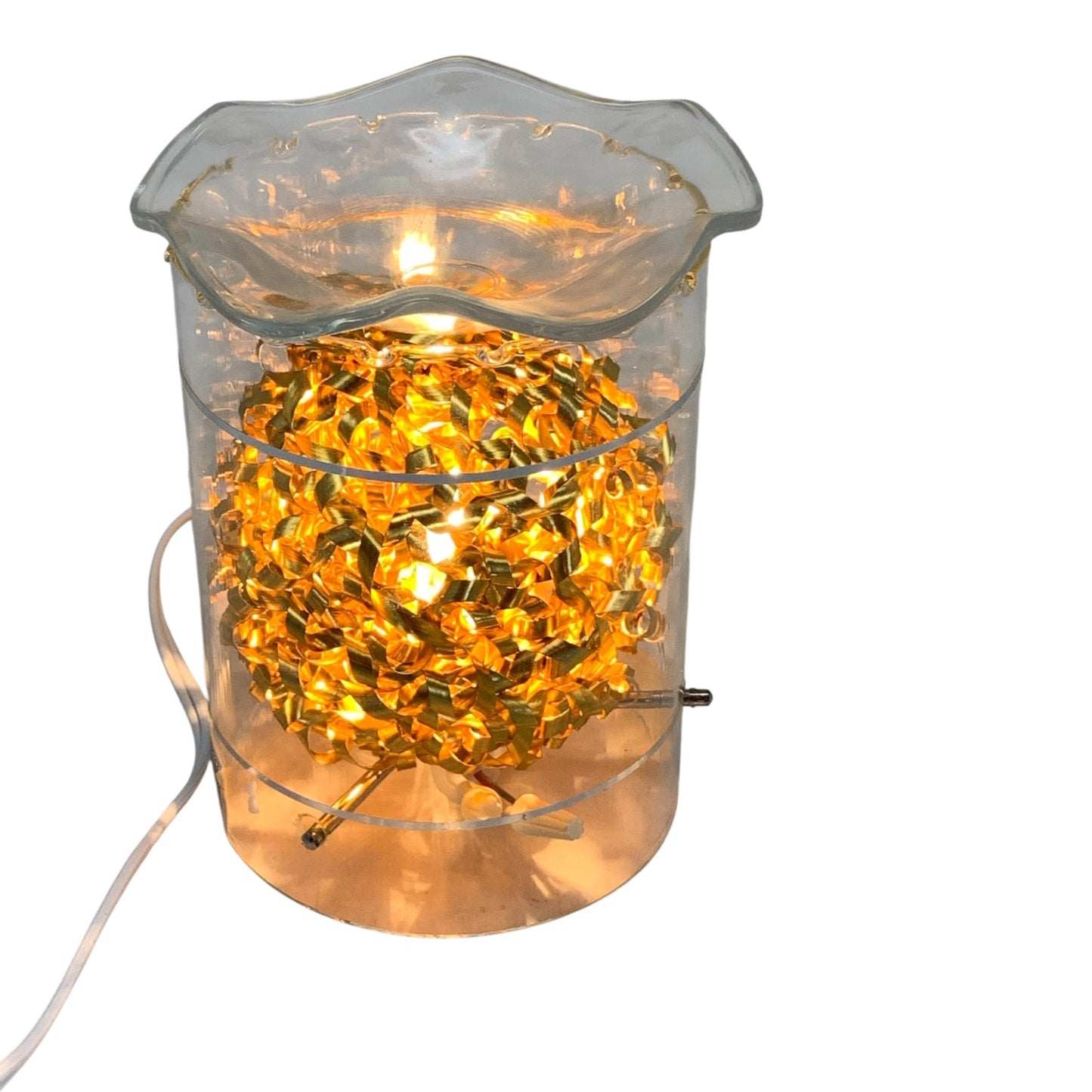 18378 - Electric Gold Ball Oil Lamp 8" |2-20|
