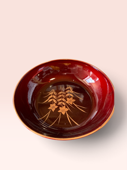 10064 - 7 pc Black Lacquer Salad Bowl Set |A-18|