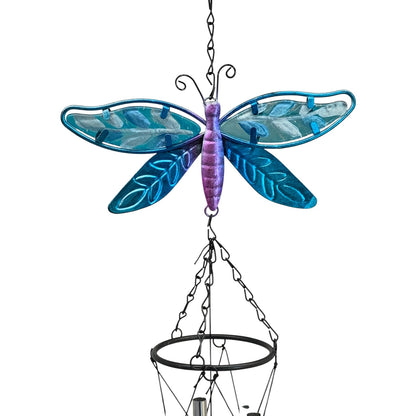 36441 - Glass & Metal Blue Butterfly Chimes 25" |TBD|