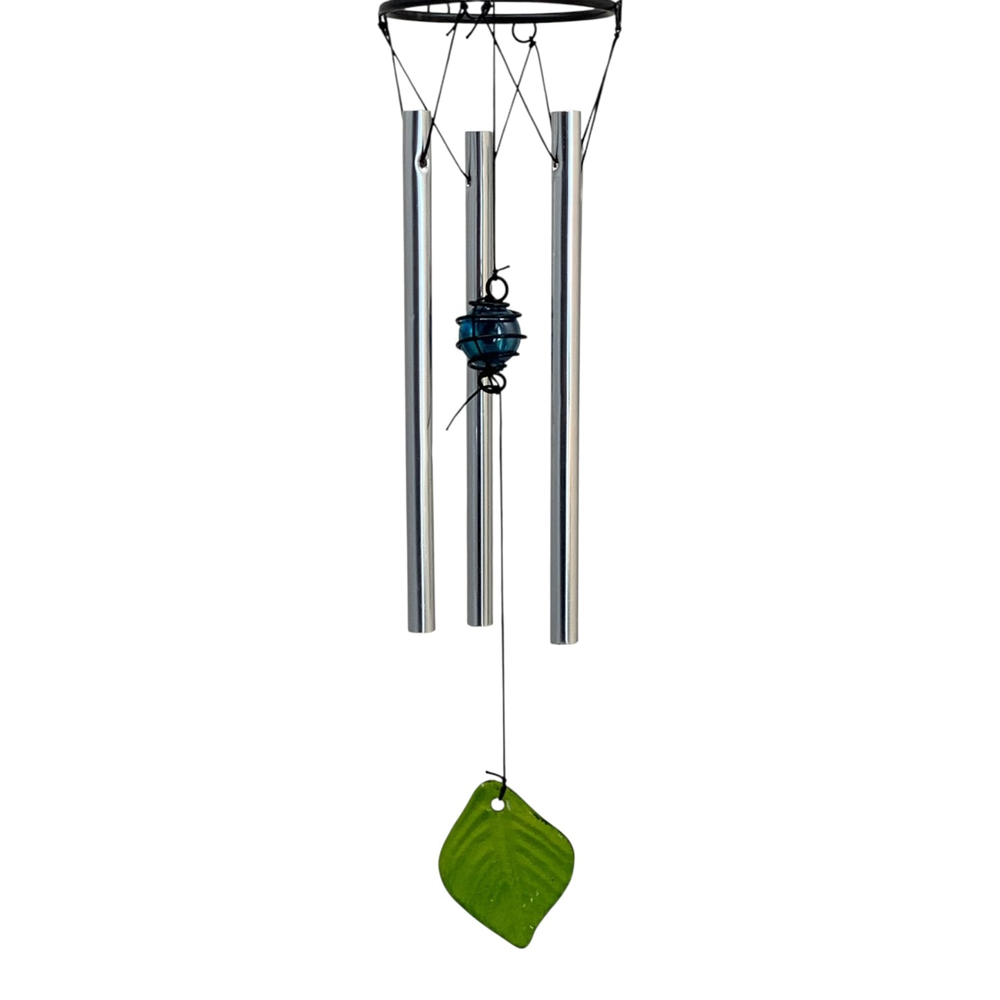 36441 - Glass & Metal Blue Butterfly Chimes 25" |TBD|