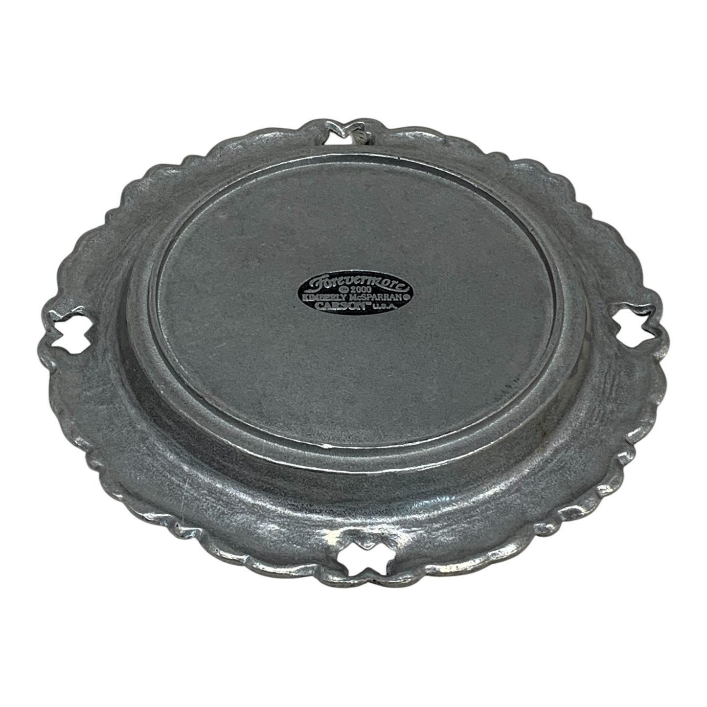 48360 - Forevermore 8" Silver Pewter Plate – Vintage Metal Collectible |TBD|