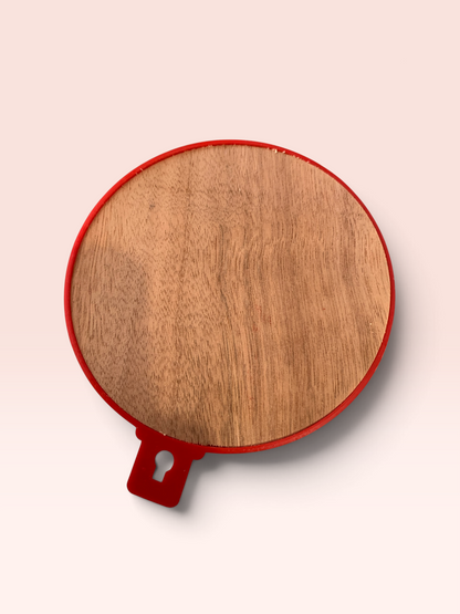 13556 - 5" Red Bagua Mirror Concave to Ward Off Evil Spirits |8-18|