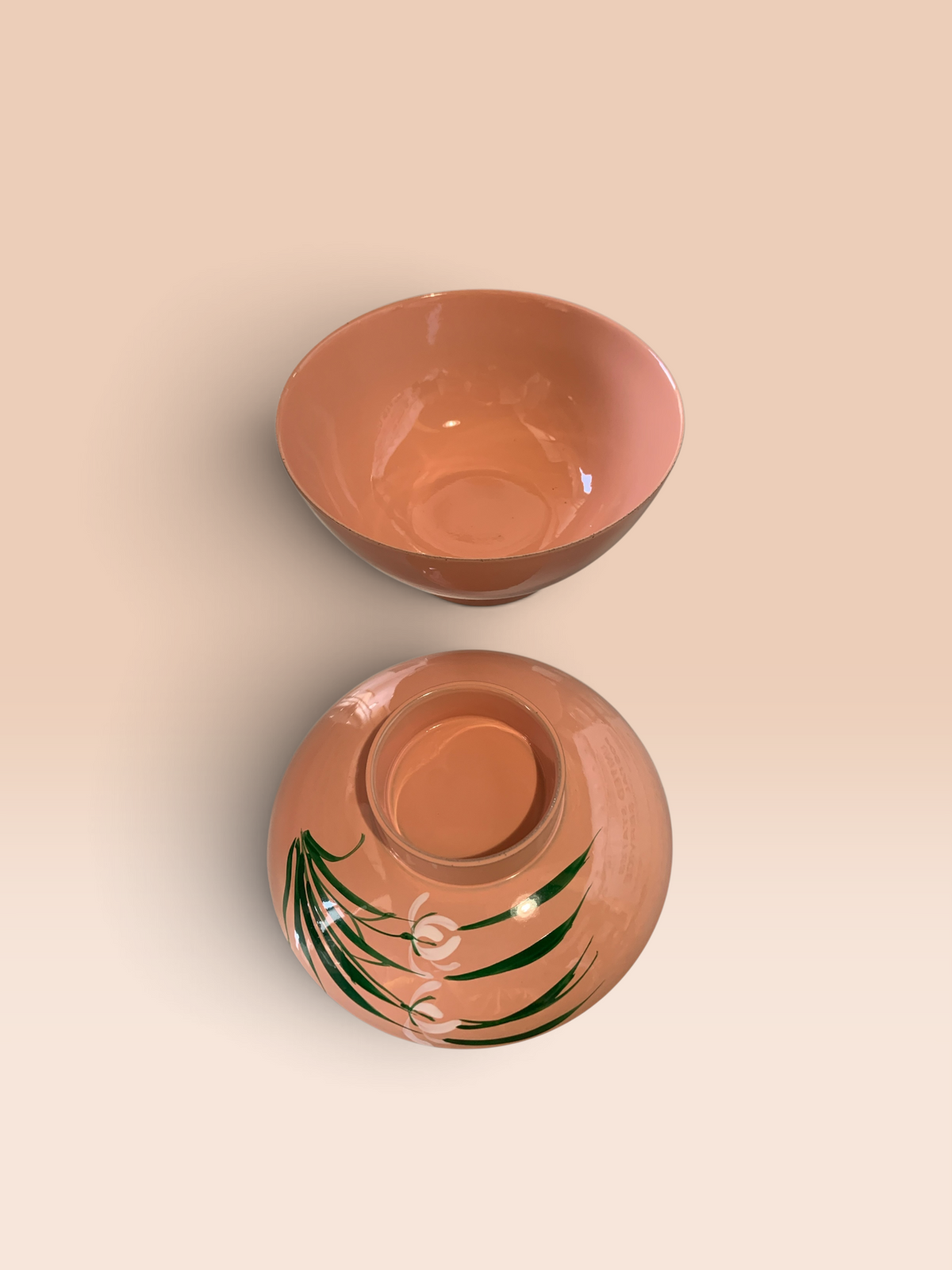 8872 - 4" Lacquerware Pink Soup and Salad Set 8 pc |11-18|