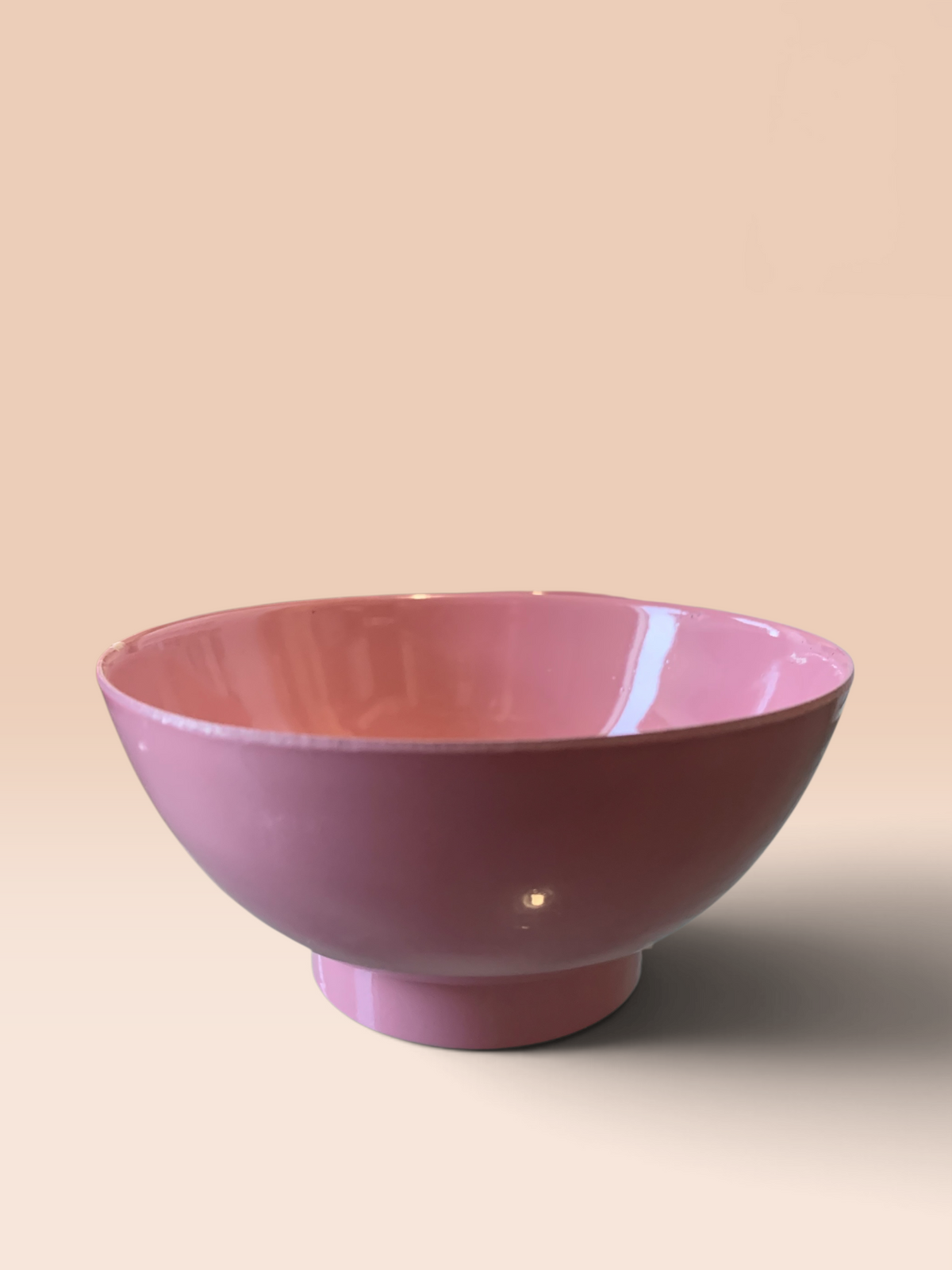 14777 - Set of 4 Bowls Lacquerware Pink with Gold Paint 4" |23-1|