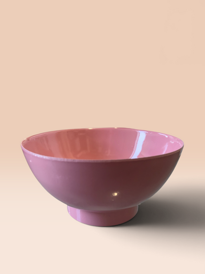 14777 - Set of 4 Bowls Lacquerware Pink with Gold Paint 4" |23-1|