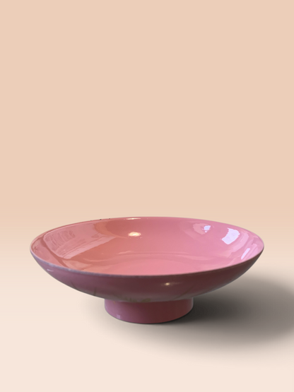 14777 - Set of 4 Bowls Lacquerware Pink with Gold Paint 4" |23-1|