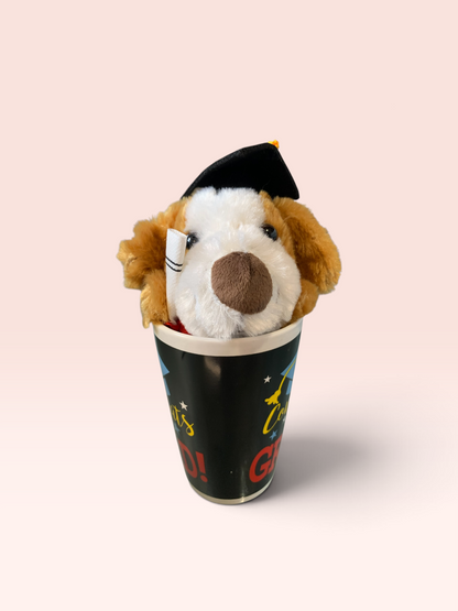 26208 -8" Puppy Plush Graduation Mug Set - |23-1| Top