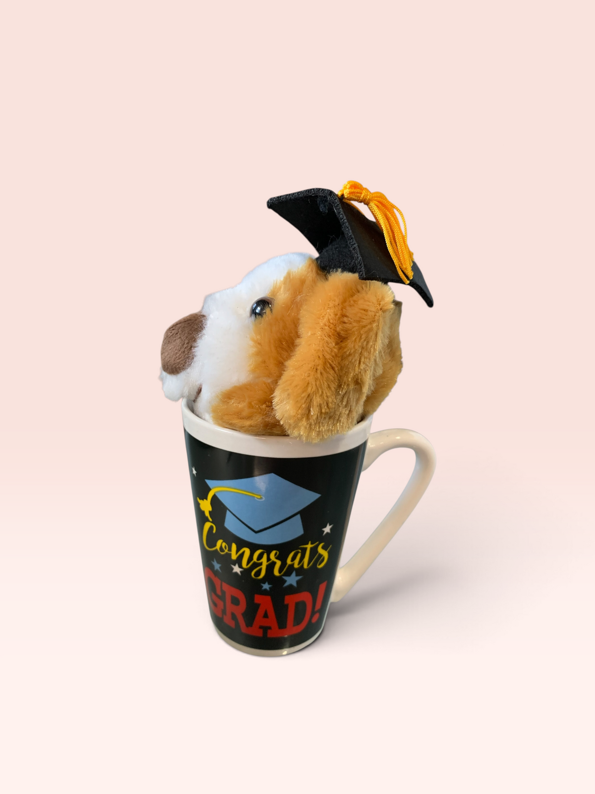 26208 -8" Puppy Plush Graduation Mug Set - |23-1| Top