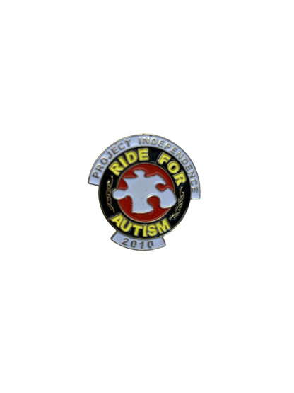 48398 - Ride for Autism 2010 Lapel Hat Pin 3/4" Metal 1" |TBD|